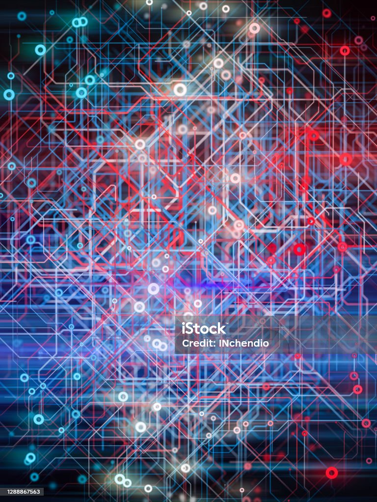 Abstract Digital Communication Technology Abstract Abstract Metro Map Or Digital Network Communication ...