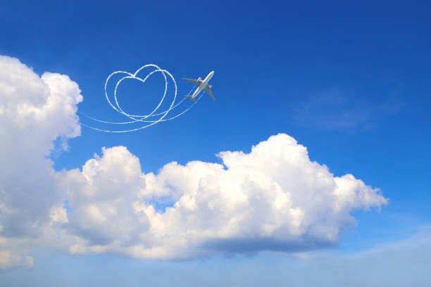 istock Aircraft draw a heart in the sky 1288868309