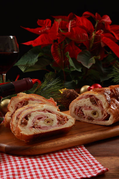 istock Venezuelan Cuisine Ham and Olive wrapped Bread Cake Pan de Jamon 1288880180