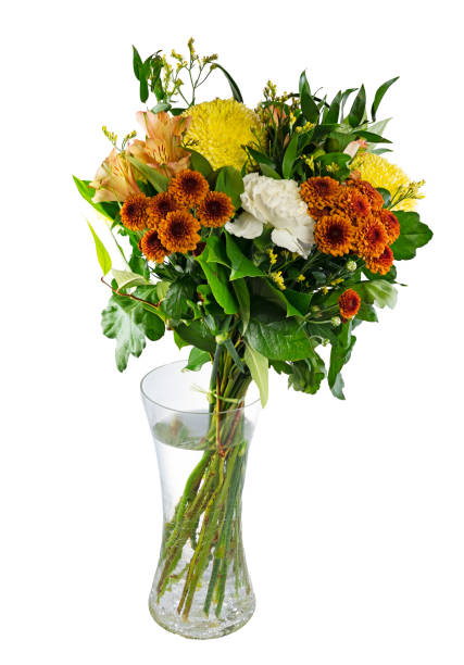 istock Isolated flower arrangement in a glass vase 1288881521