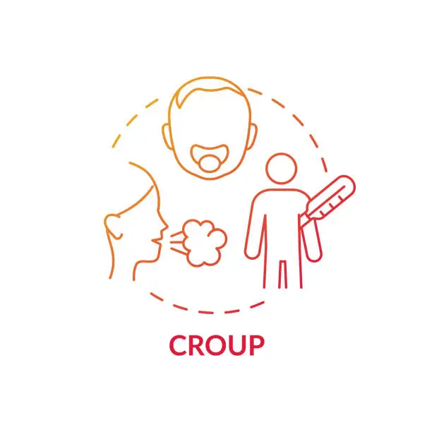 Vector illustration of Croup concept icon