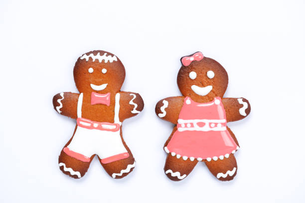 istock The hand-made eatable gingerbread little men on white background 1288886732