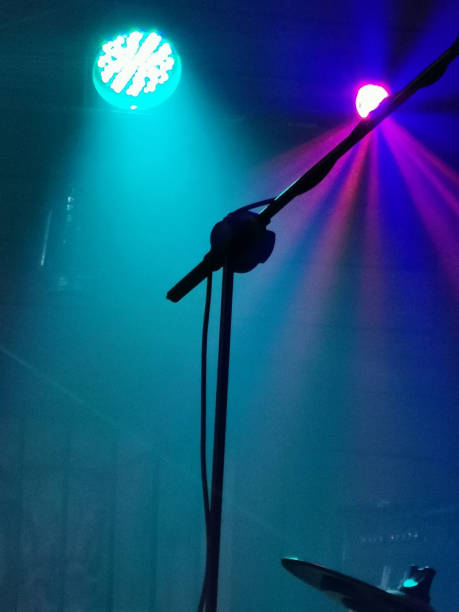 istock Rock and roll music bar background photo, a stage, soft selective focus, copy space 1288889403