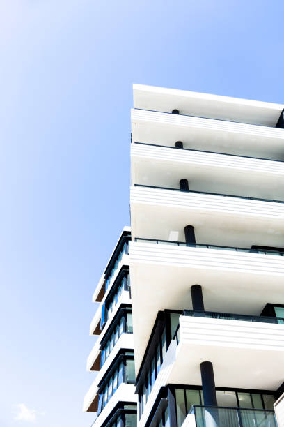 istock Modern apartment building, sky background with copy space 1288890950