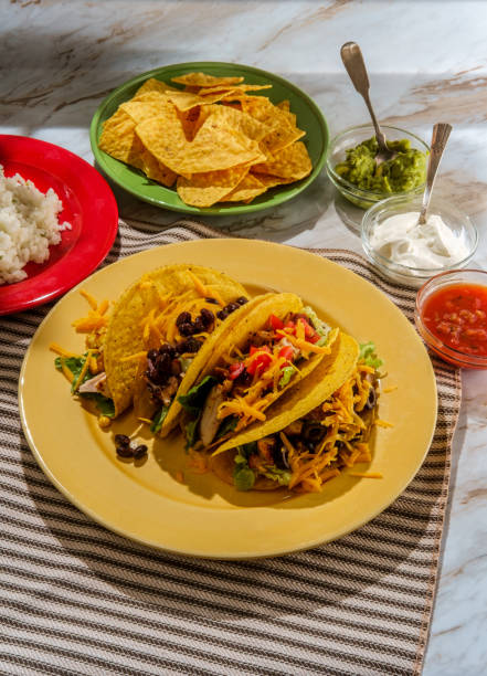 istock Mexican Chicken Tacos Toppings 1288892228