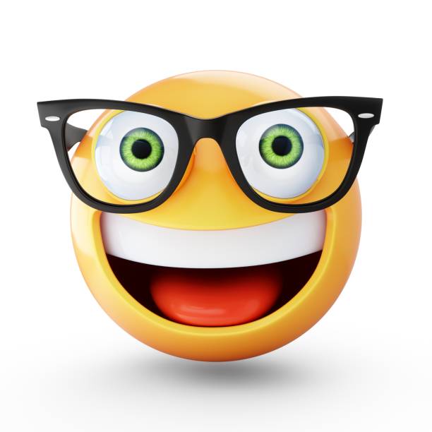istock 3D Rendering emoji with glasses isolated on white background 1288892470