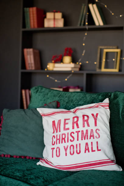 istock Dark Christmas interior with Christmas tree 1288893793