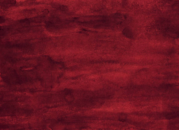 istock Watercolor dark red background painting texture. Watercolour deep maroon color backdrop. Old ovelay. 1288894652