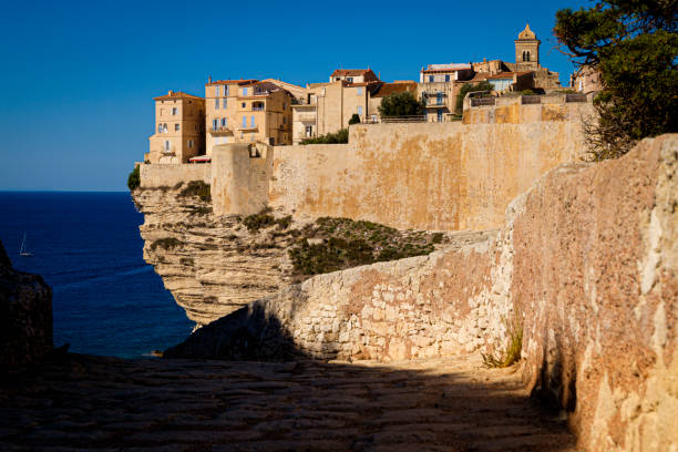 istock Old Town of bonifacio, dramatically siutated atop an eroding limestone promontory. Corsica, France. 1288896083