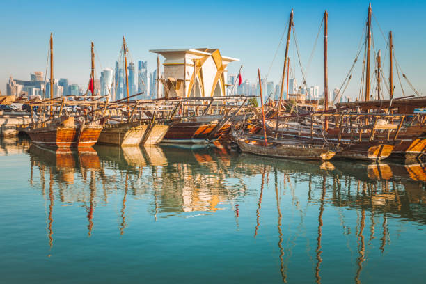 istock Colorful boat in Doha 1288900918