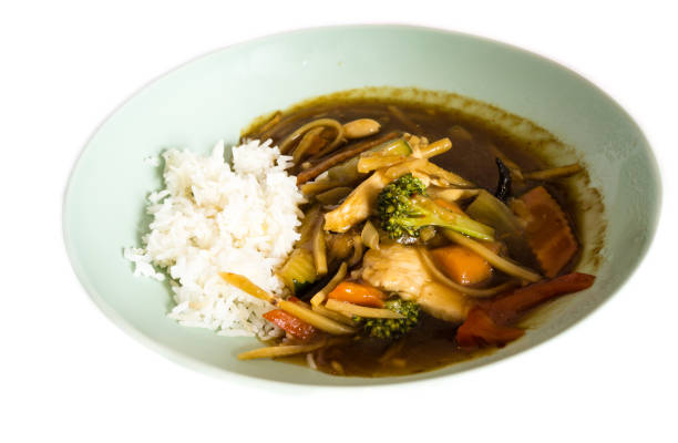 istock Asian Food on Plate isolated 1288906647