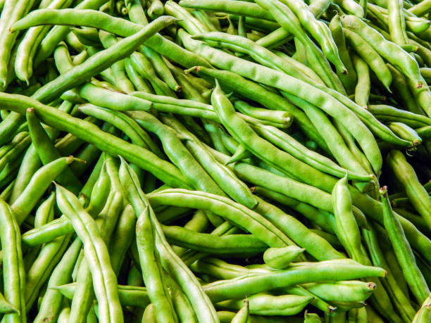 istock Group of stacked green beans 1288907424