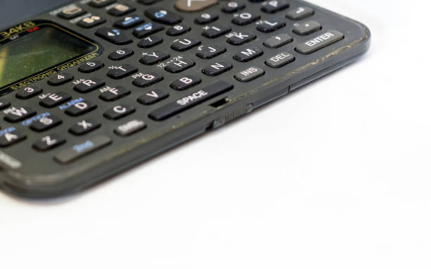 istock The keyboard of an old electronic organizer with liquid crystal display 1288909153