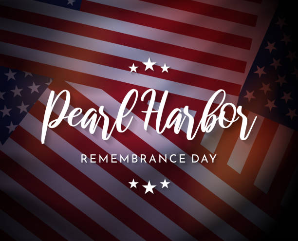 Pearl Harbor Remembrance Day poster. Vector Pearl Harbor Remembrance Day poster. Vector illustration. EPS10 memorial day art stock illustrations