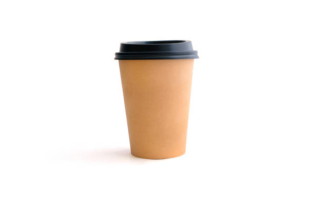 istock Paper Coffee Cup and Lid Isolated on white background 1288913737