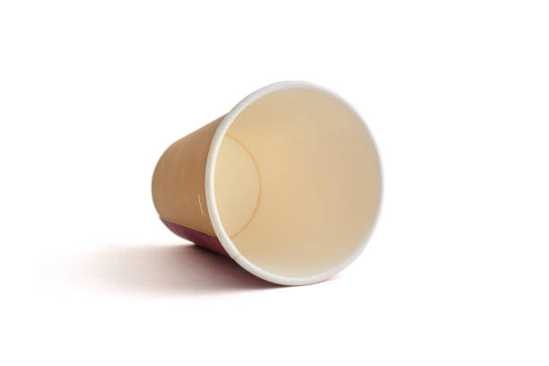 Paper Coffee Cup and Lid Isolated on white background