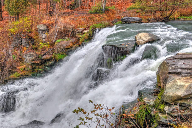 istock Beautiful Waterfall in the Fall Upstate New York 1288915550