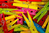 Colorful clothespins