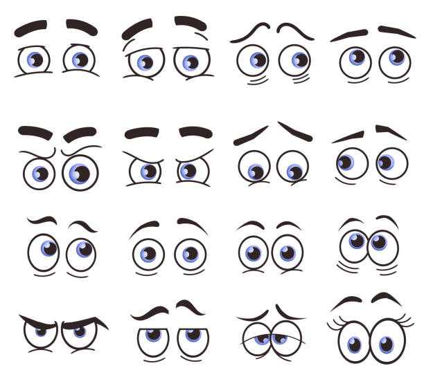 Cartoon Funny Eyes Cartoon Faces Vector Set Stock Illustration - Download  Image Now - Eye, Cartoon, Eyeball - iStock