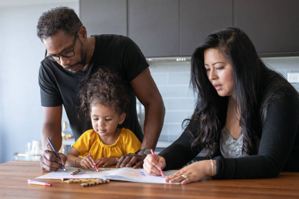 istock Mixed race family bonding at home 1288920972