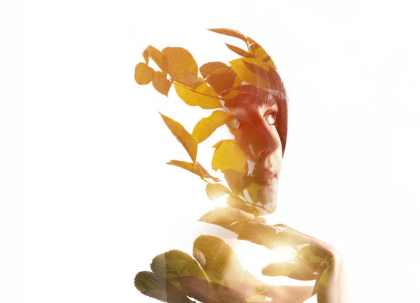 istock Multiple exposure of a young woman and nature 1288921429