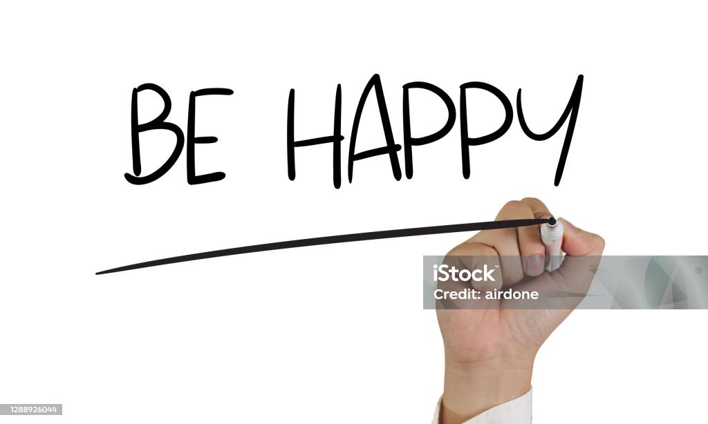 Be Happy, Motivational Business Words Quotes Concept Be Happy, Motivational Business Inspirational Words Quotes Concept words lettering typography concept Creativity Stock Photo