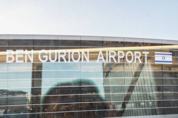 Ben Gurion International Airport in Tel Aviv, Israel stock photo
