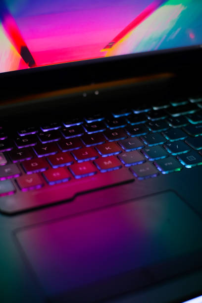 istock A high angle view of the illuminated colorful computer keyboard 1288929355