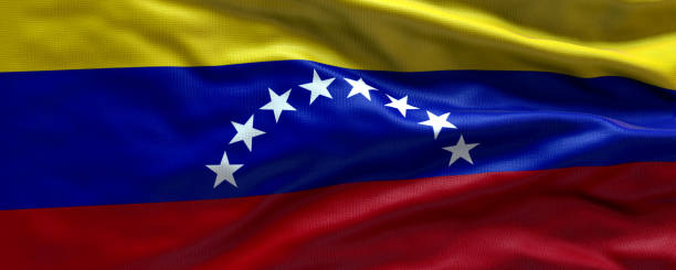 3d флаг венесуэлы - venezuelan flag стоковые фото и изображения