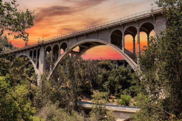 istock Old Arroyo Bridge Sunset Pasadena California 1288938622