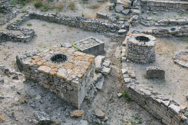 istock Troya. Troy city view. Historical ruins and ruined structures. 1288946067