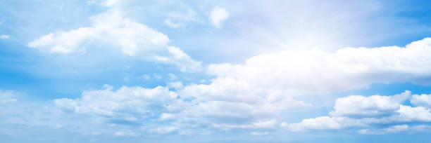 istock Beautiful blue sky cloudsfor background. Panorama of sky. 1288952913
