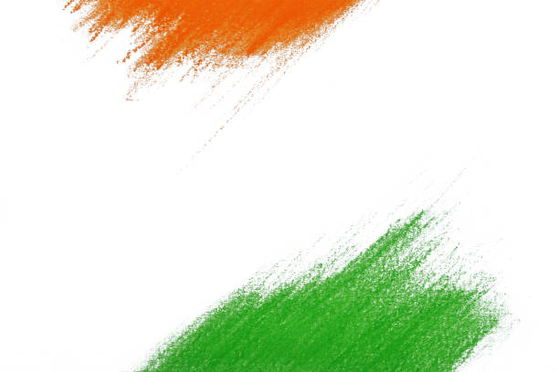 Flag Of India Oil Pastel Crayon Brush Stroke Independence Day Background  Concept Stock Photo - Download Image Now - iStock