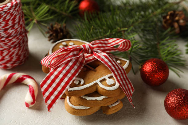 istock Concept with Christmas cookie on white background, close up 1288957723