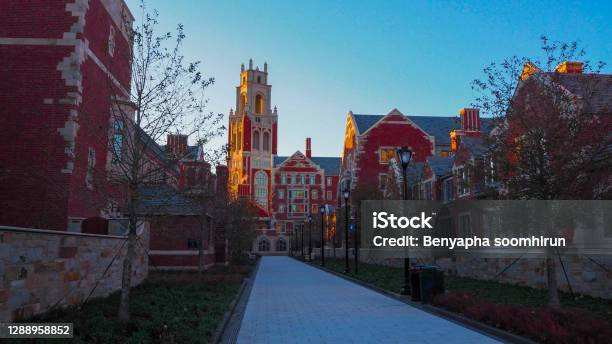 Yale University View New Haven Connecticut United States Stock Photo - Download Image Now