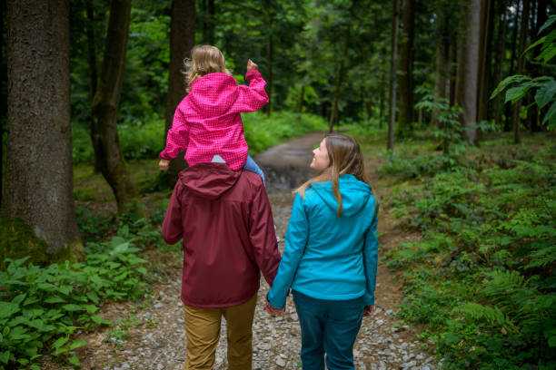 Little boy aged 9 and his family are running and enjoying spring.\nNikon D850