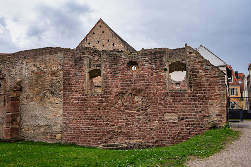Ruins of the old Synagogue, the Jewish courtyard in Speyer, Rhineland-Palatinate in Germany