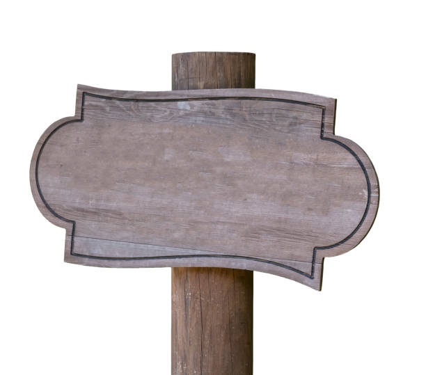 istock A wooden Nameplate or signboard isolated on white background. 1288964321