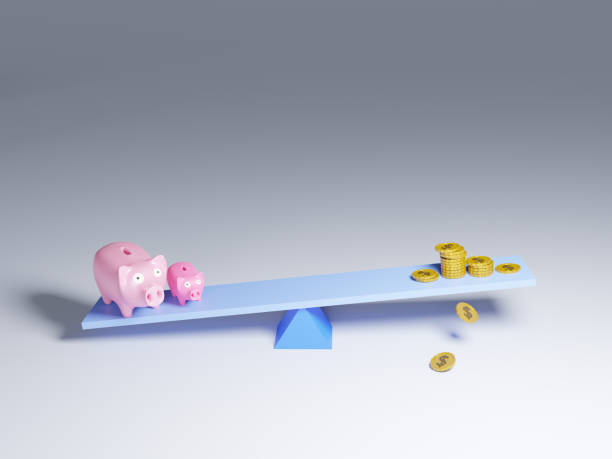 istock 3D rendering of a balance sheet with assets and liabilities on libra.  Risk and Liability. 1288968802