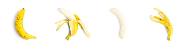 istock Ripe banana on a white background 1288977821