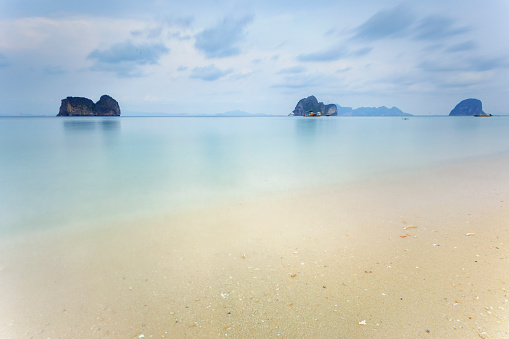 Beautiful turquoise  beach and crystal clear sea, Koh Ngai, Trang, Thailand