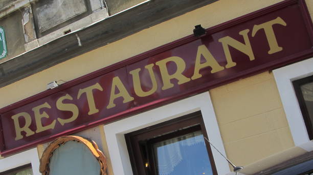 istock a restaurant sign in gastronomy 1288986317