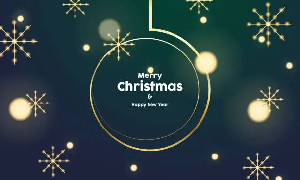 Vector illustration of Happy new year And Merry Christmas background template vector illustration