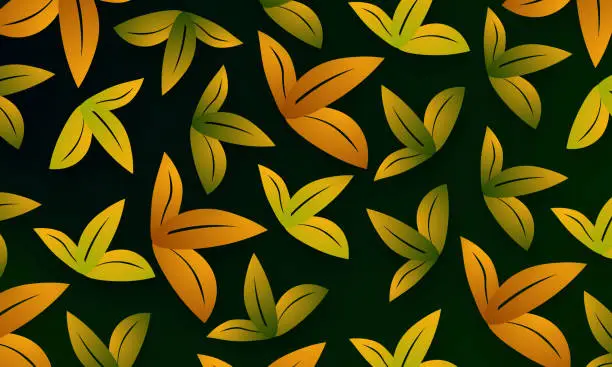 Vector illustration of Colorful Leaf Background illustration