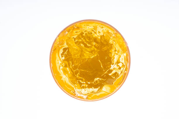 istock Yellow body gel isolated on white background 1288992672