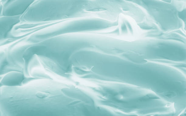 istock Cream gel blue cosmetic sample texture 1288992881
