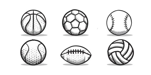 스포츠 볼의 벡터 세트 - indonesia football stock illustrations