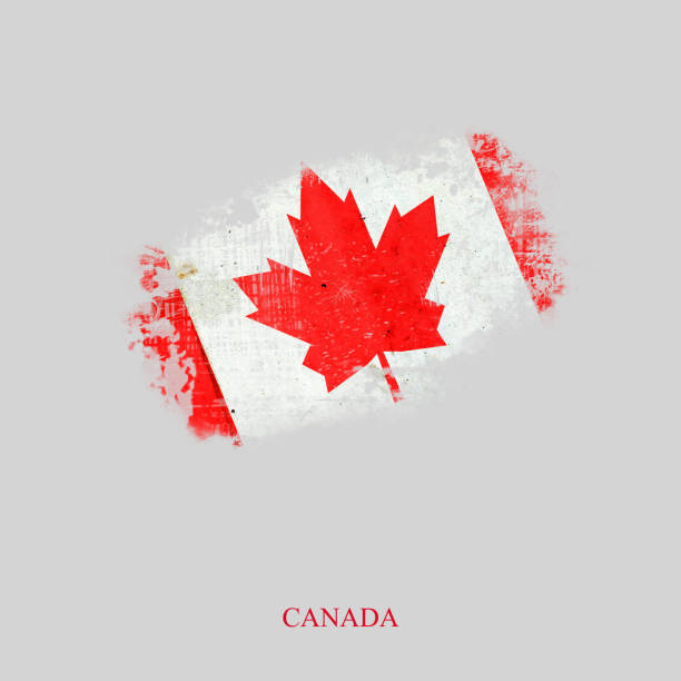 istock Grunge Flag Of Canada. Isolated on gray Background 1289003616