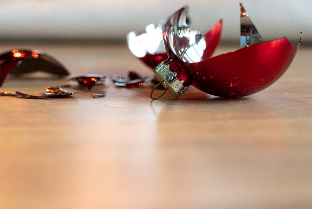 istock Broken Christmas glass red ball 1289006750