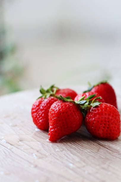 istock Fresh red japanese strawberry ichigo 1289009662